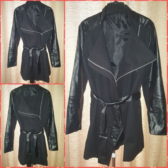 Fleece & Faux Leather Jacket - Picture 13 of 13